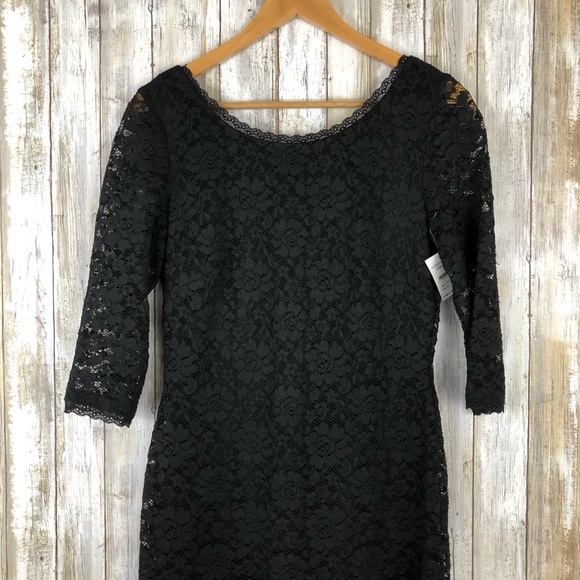 Eliza J Sheath Dress Black size 6 NWOT - Picture 3 of 5